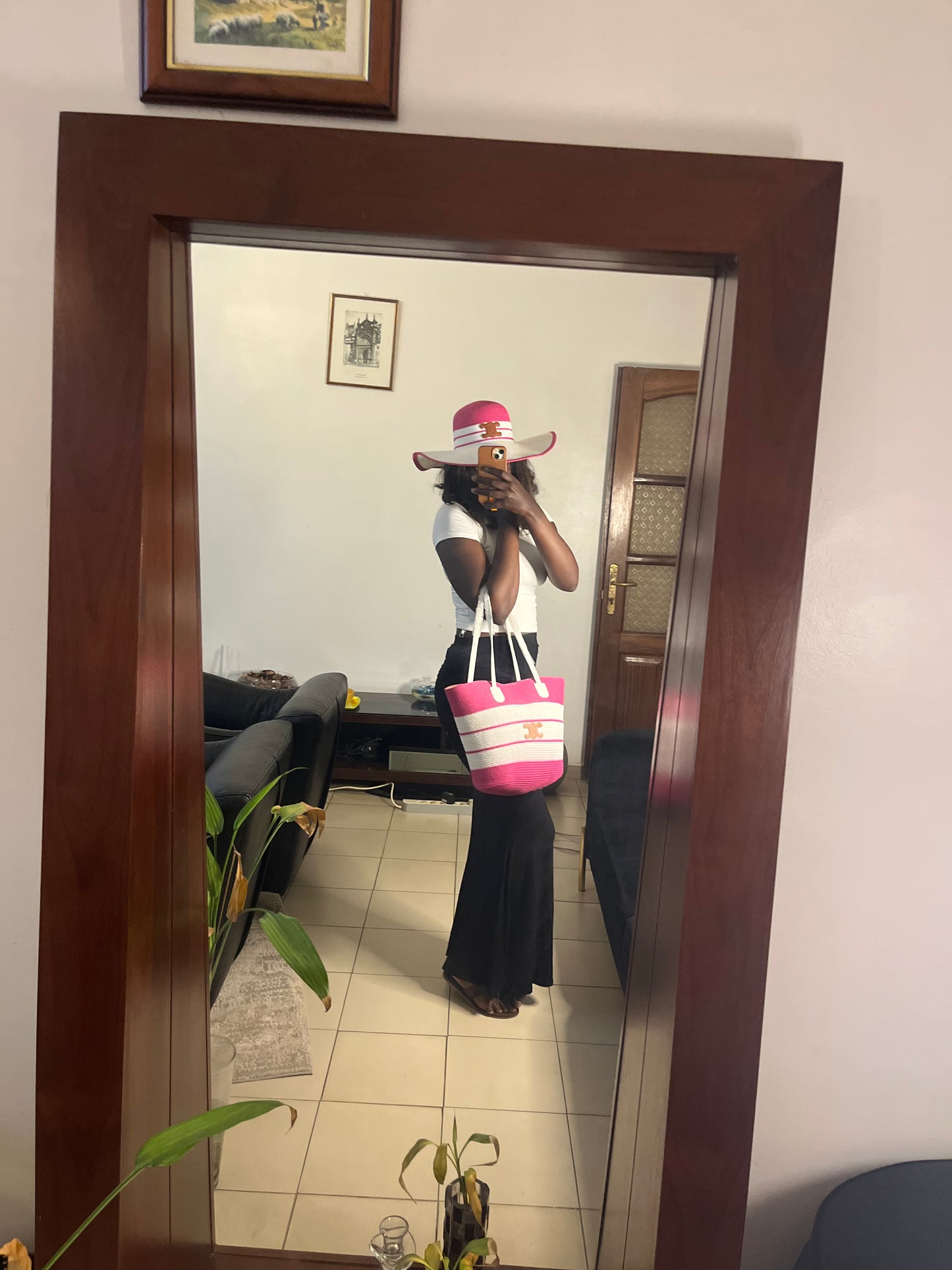 Sac et chapeau de plage Céline