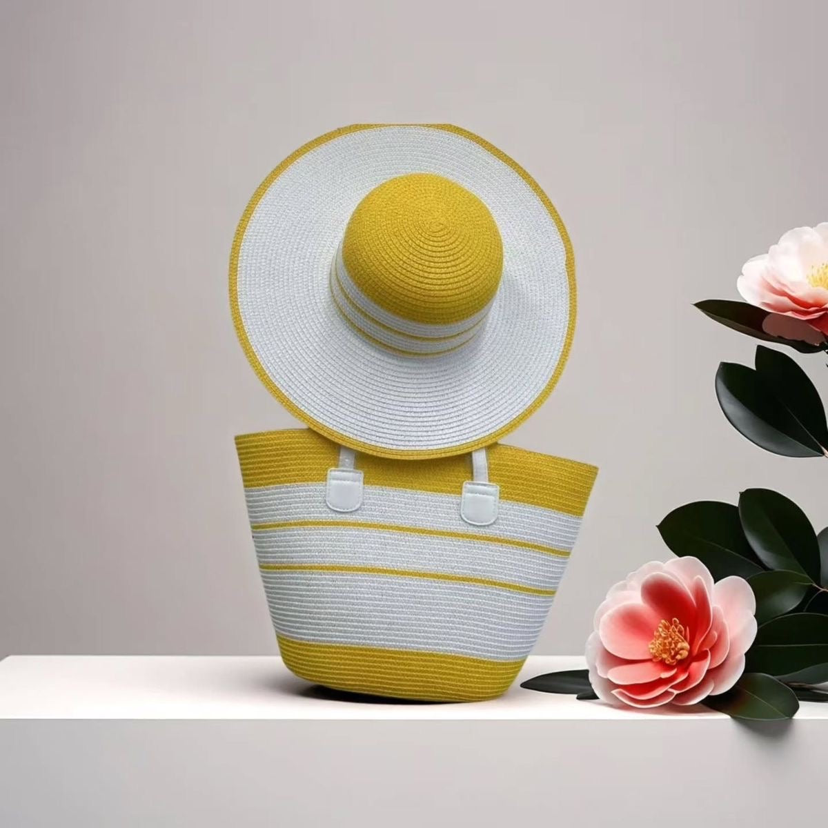 Sac et chapeau de plage Céline