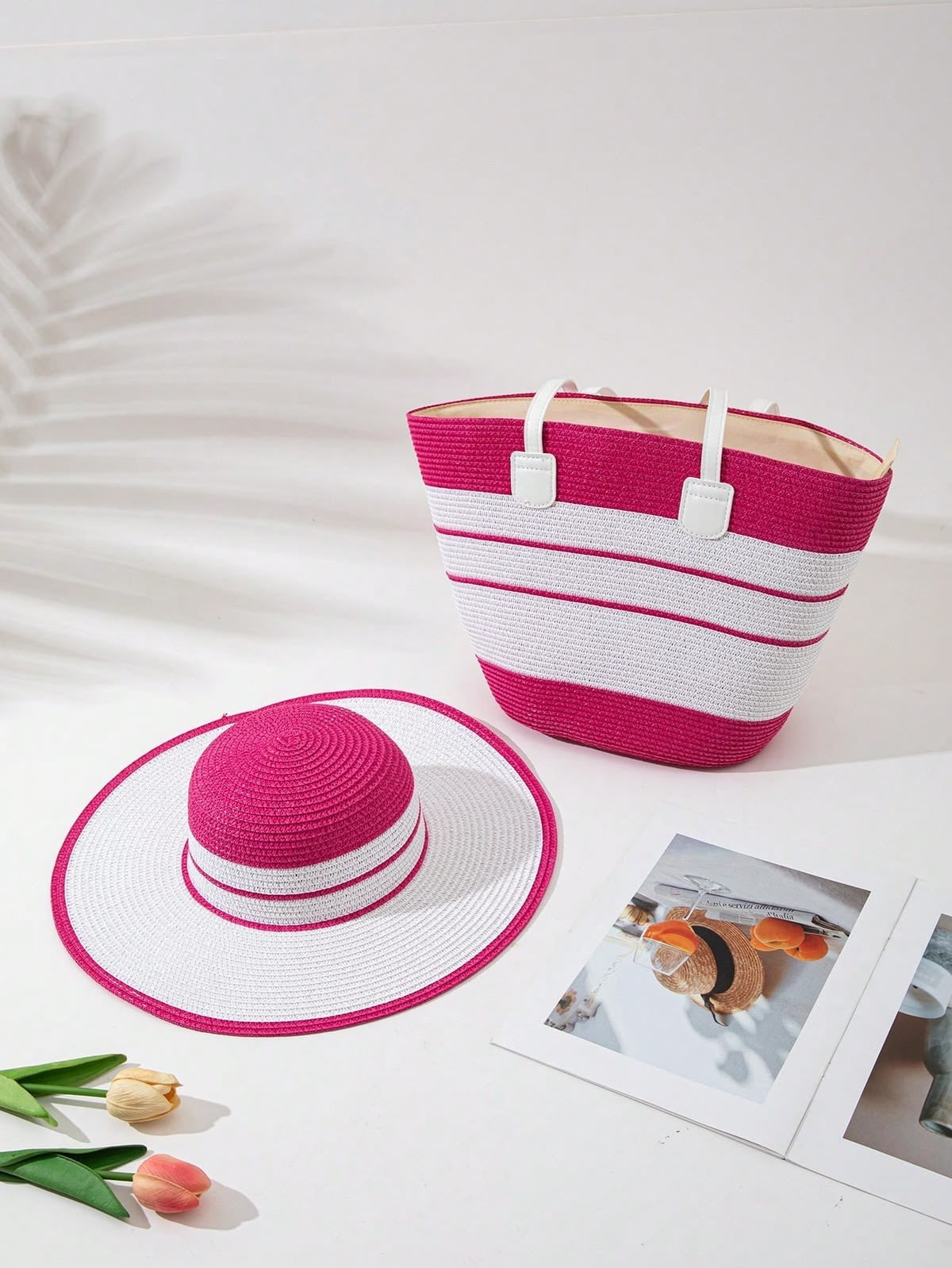 Sac et chapeau de plage Céline