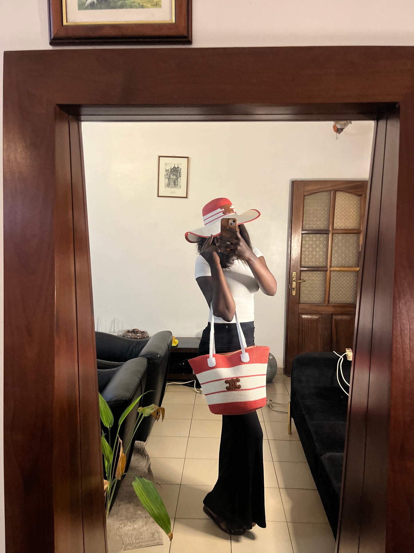 Sac et chapeau de plage Céline