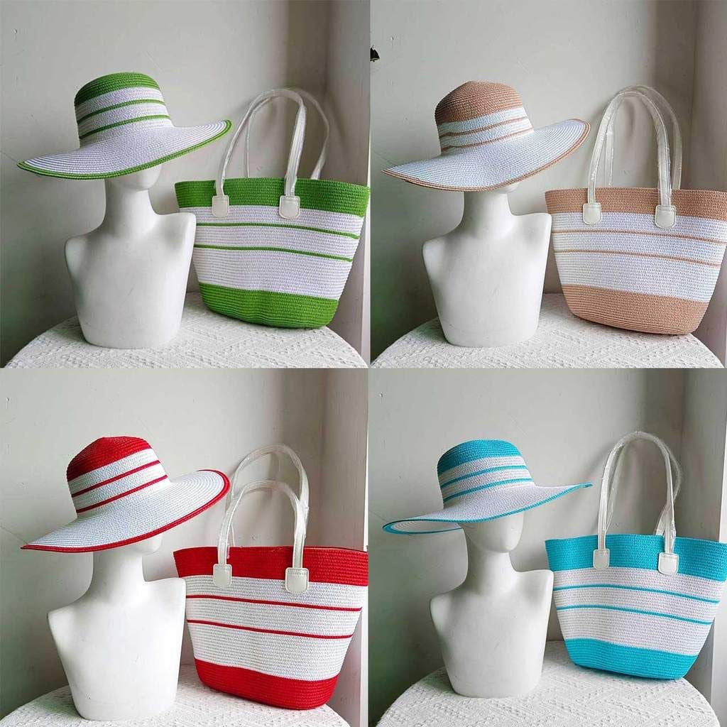 Sac et chapeau de plage Céline